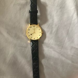 Kate Spade black leather Watch ( No battery)